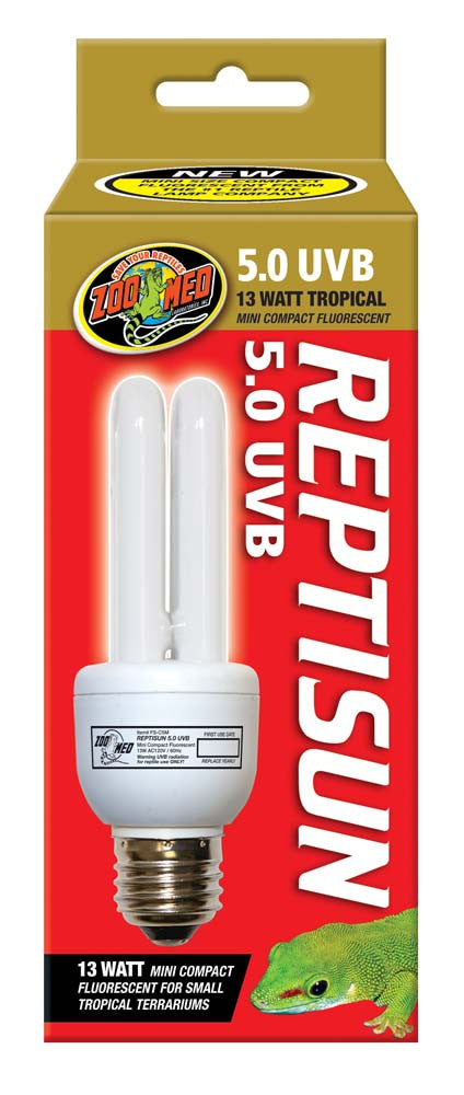 Zoo Med ReptiSun 5.0 UVB Tropical Compact Fluorescent Lamp Mini White 13 Watt