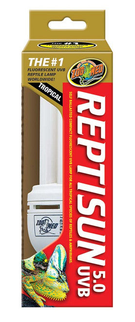 Zoo Med ReptiSun 5.0 UVB Tropical Compact Fluorescent Lamp Regular White 26 Watt - Reptile