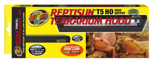 Zoo Med ReptiSun T5 HO High Output Terrarium Hood 14 in - Reptile