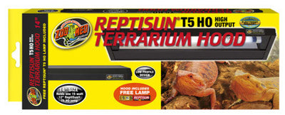 Zoo Med ReptiSun T5 HO High Output Terrarium Hood 14 in - Reptile