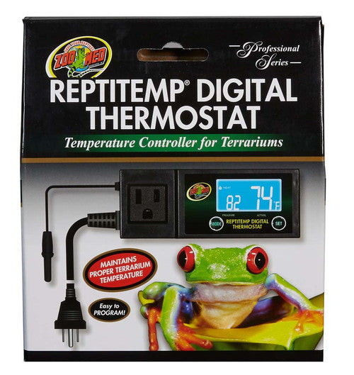 Zoo Med ReptiTemp Digital Thermostat Black - Reptile