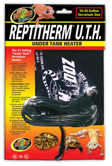 Zoo Med ReptiTherm Under Tank Heater (U.T.H) 8watt 6in X 8in SM - Reptile