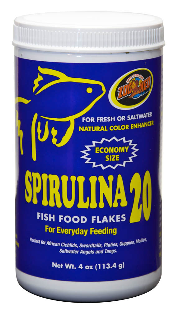 Zoo Med Spirulina 20 Flakes Fish Food 4 oz