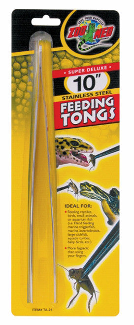 Zoo Med Stainless Steel Feeding Tong 10 in - Reptile
