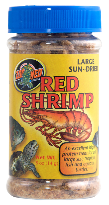 Zoo Med Sun - Dried Large Red Shrimp Reptile Food 0.5 oz