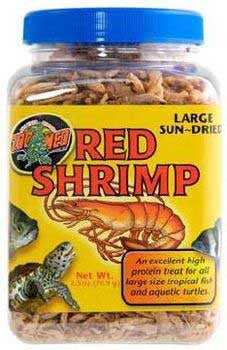 Zoo Med Sun - Dried Large Red Shrimp Reptile Food 5 oz