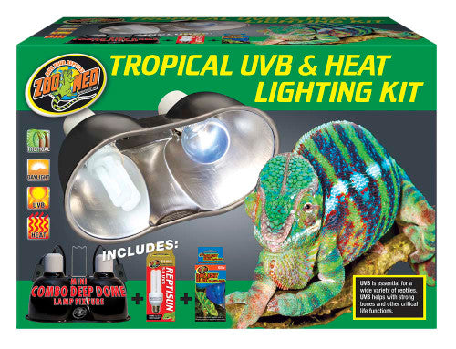 Zoo Med Tropical UVB & Heat Lighting Kit - Reptile