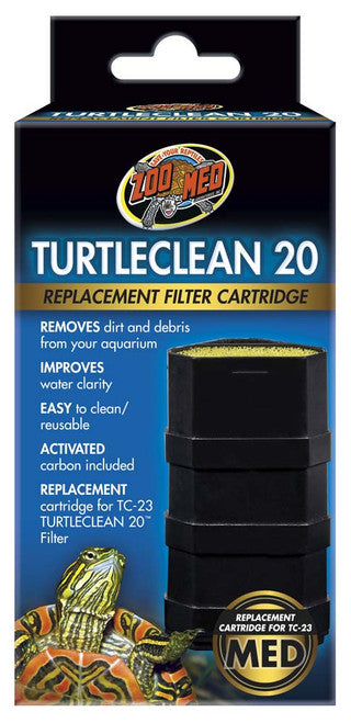 Zoo Med TurtleClean 20 Replacement Filter Cartridge MD (D) - Reptile