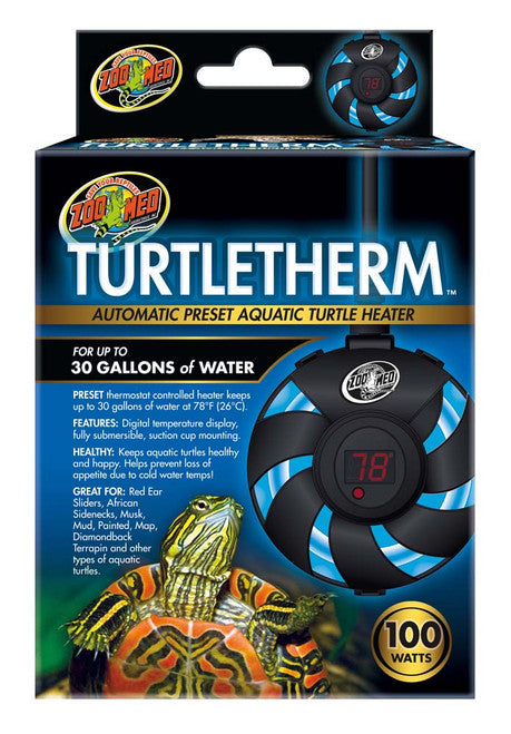 Zoo Med Turtletherm Automatic Preset Aquatic Turtle Heater 100 Watts - Reptile