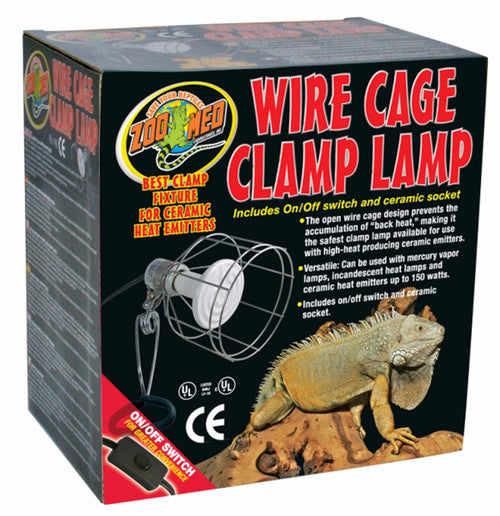 Zoo Med Wire Cage Clamp Lamp Silver - Reptile