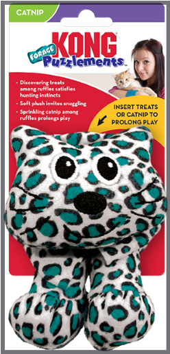 KONG Puzzlements Forage Kitty Cat Toy Assorted Color 035585502618