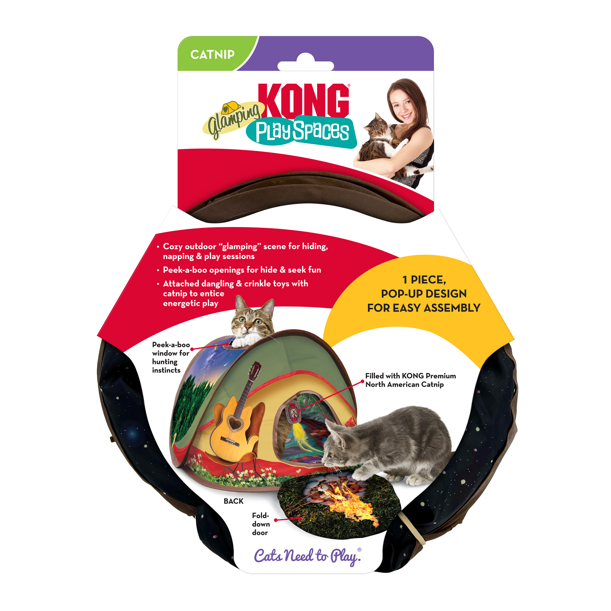 KONG Play Spaces Glamping Tent Cat Toy 035585530079