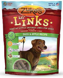 Zuke's Lil' Links Duck & Apple Recipe 6oz {L+1x} 134386 613423410532