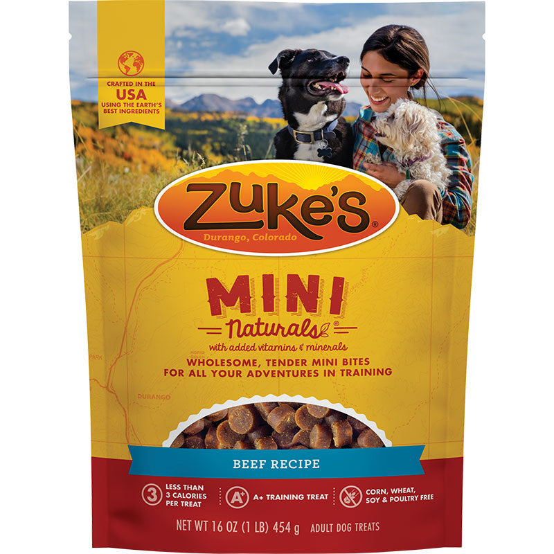Zukes Dog Mini Natural Beef 1lb 613423330601