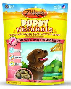 Zukes Puppy Naturals Grain Free Salmon And Chickpea Dog Treats - 5 - oz - {L + 1x}