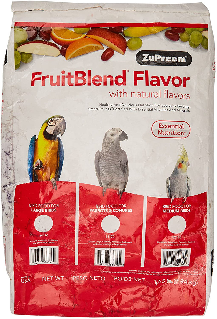 ZuPreem FruitBlend Bird Food Large Birds 17.5 lb