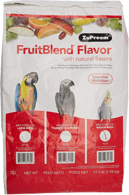 ZuPreem FruitBlend Bird Food Medium Birds 17.5 lb