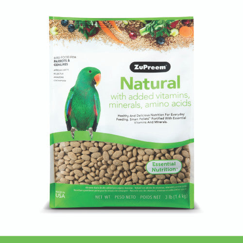 ZuPreem Natural Bird Food Parrots & Conures 3 lb