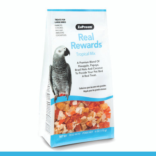ZuPreem Real Rewards Tropical Mix Bird Treats Large Birds 6 oz