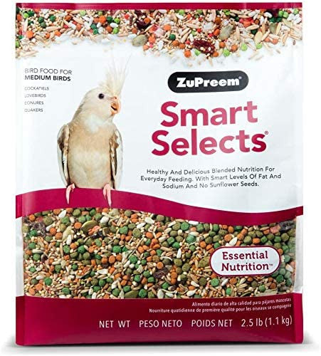 ZuPreem Smart Selects Bird Food Cockatiels & Lovebirds 2.5 lb