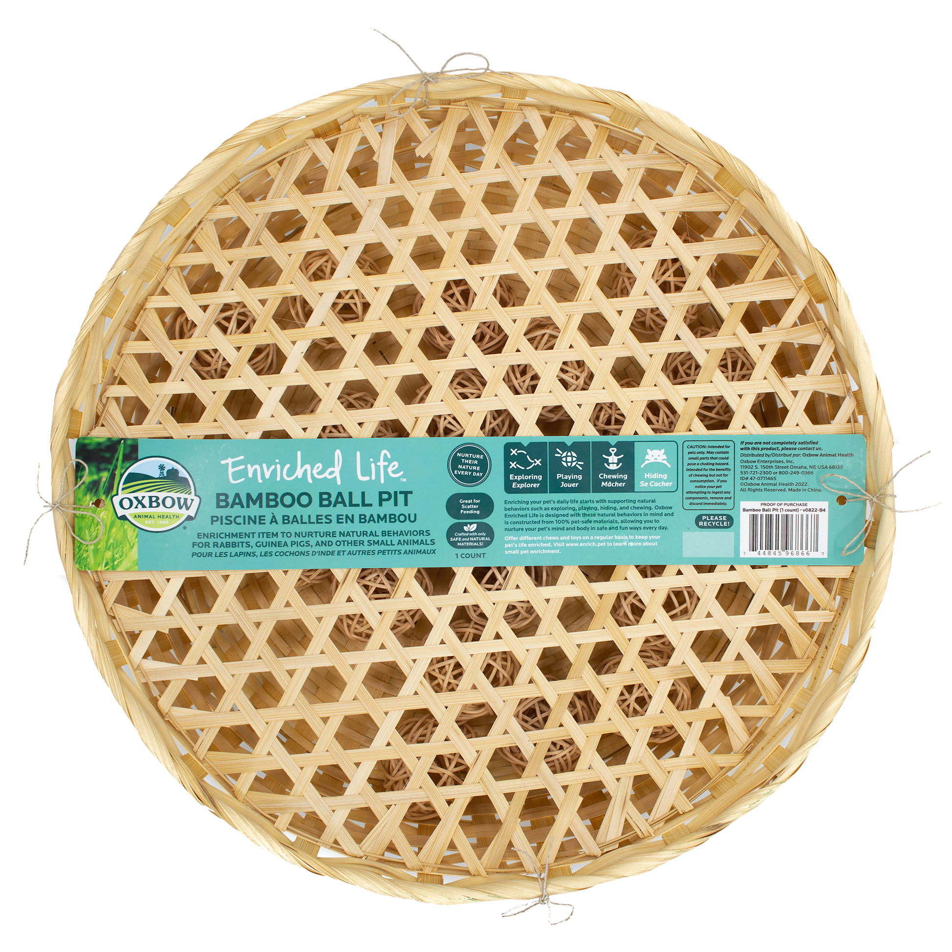 Oxbow Animal Health Enriched Life Bamboo Ball Pit Small Animal Toy 744845968667