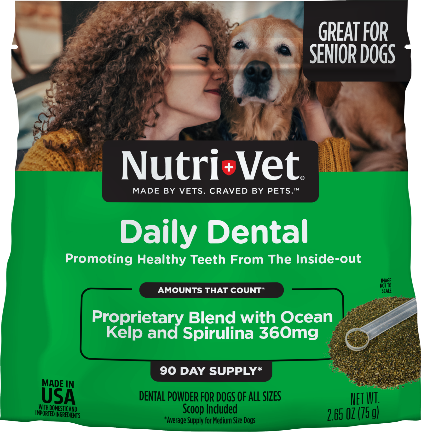 Nutri-Vet Daily Dental Powder for Dogs 2.65 oz 669125001875