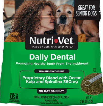 Nutri-Vet Daily Dental Powder for Dogs 2.65 oz 669125001875