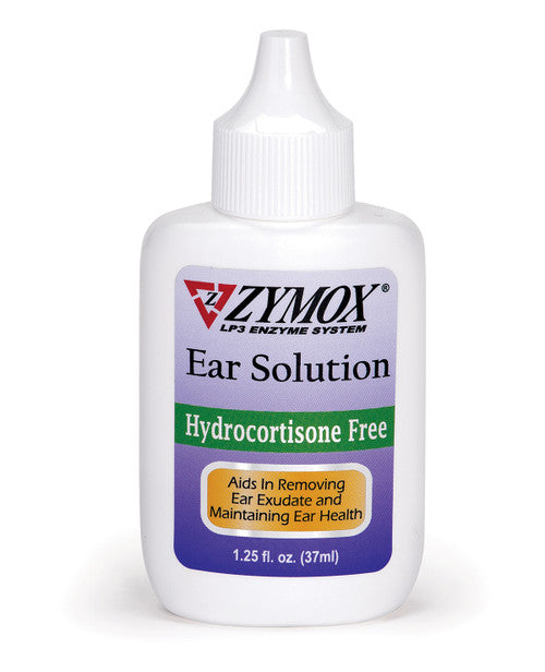 Zymox Ear Solution without Hydrocortisone 1.25oz 1.25 fl. oz - Dog