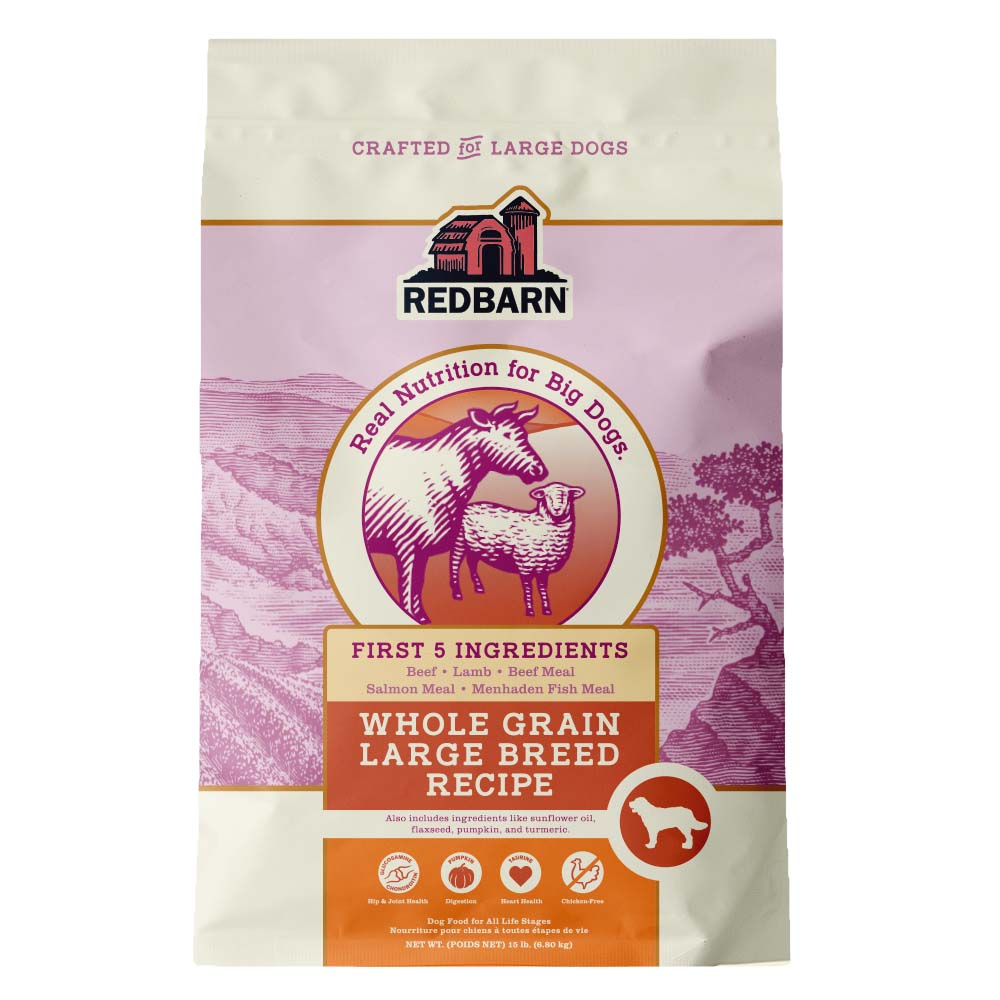Redbarn Pet Products Whole Grain Large Breed Dry Dog Food Beef & Lamb 15 lb 785184125090