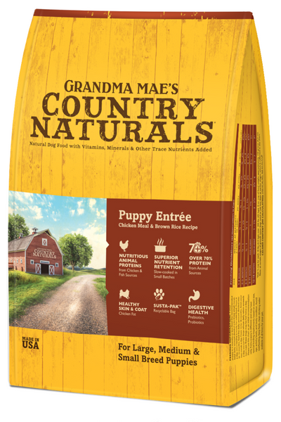 Grandma Mae's Country Naturals Premium All Natural Puppy Dry Dog Food Chicken 24 lb 856235007921